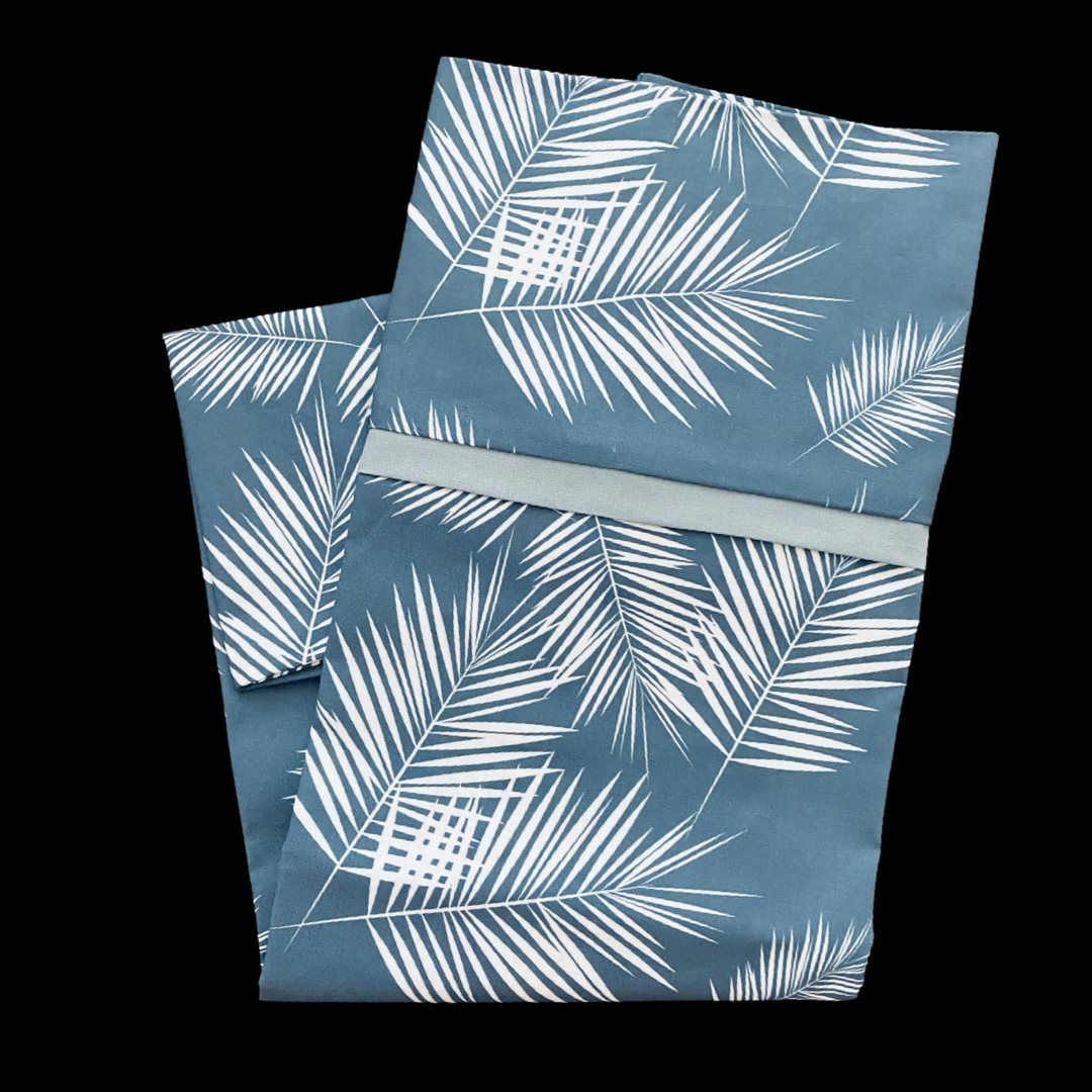 Palm Leaves BLUE Standard Pillowcase