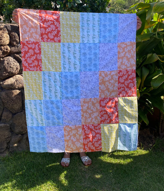 Ānuenue Patchwork Minky Blanket