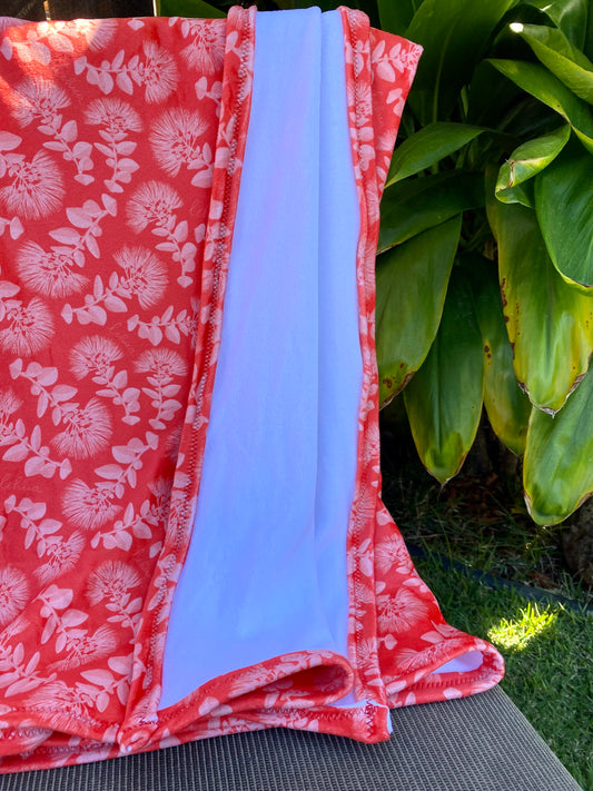 ʻŌhiʻa Lehua Double-Minky Blanket