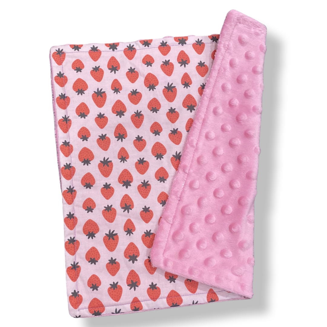 Strawberries PINK Baby Lovey