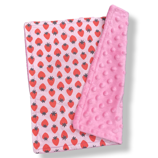 Strawberries PINK Baby Lovey
