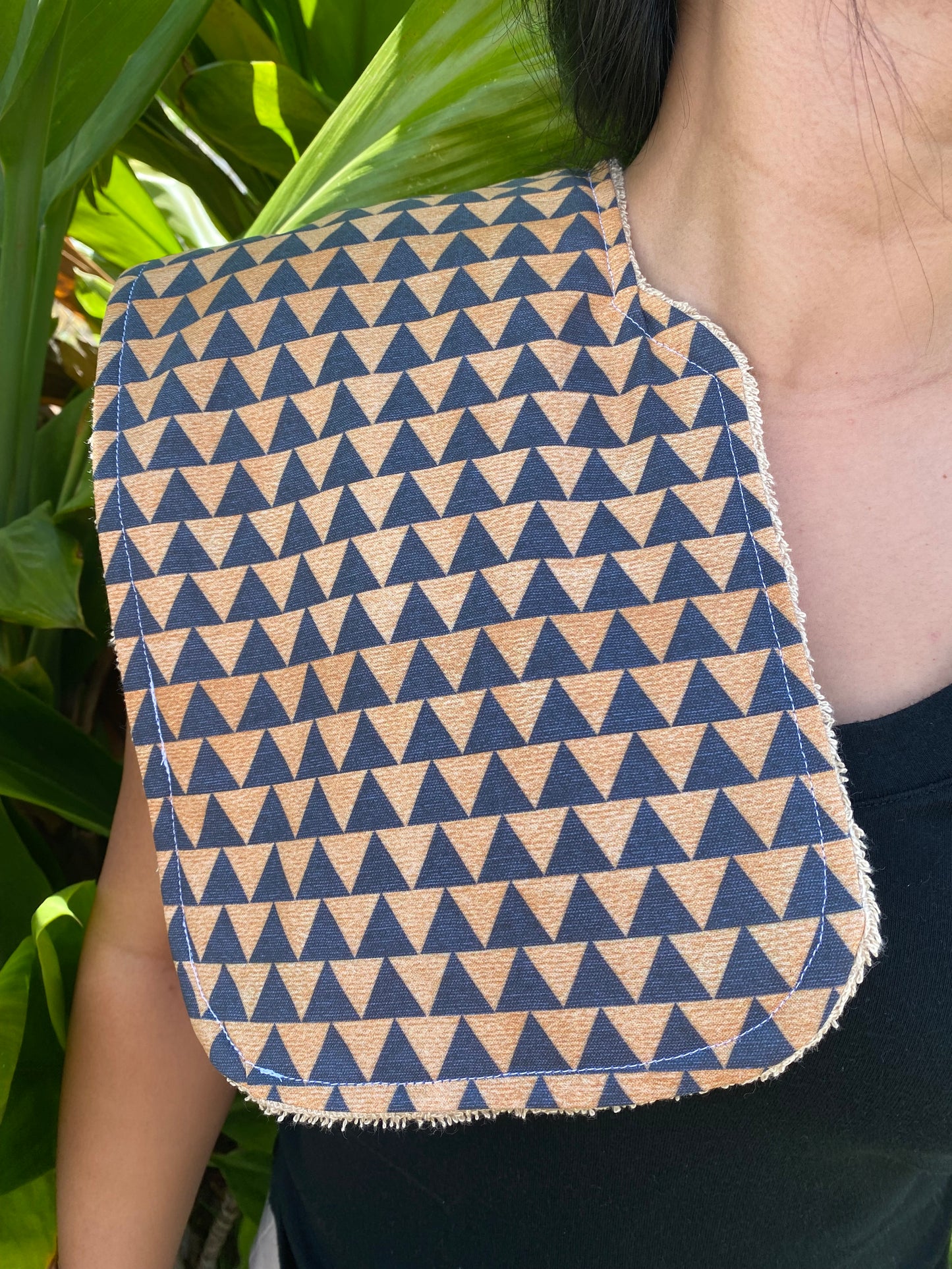Tapa Triangles Burp Cloth