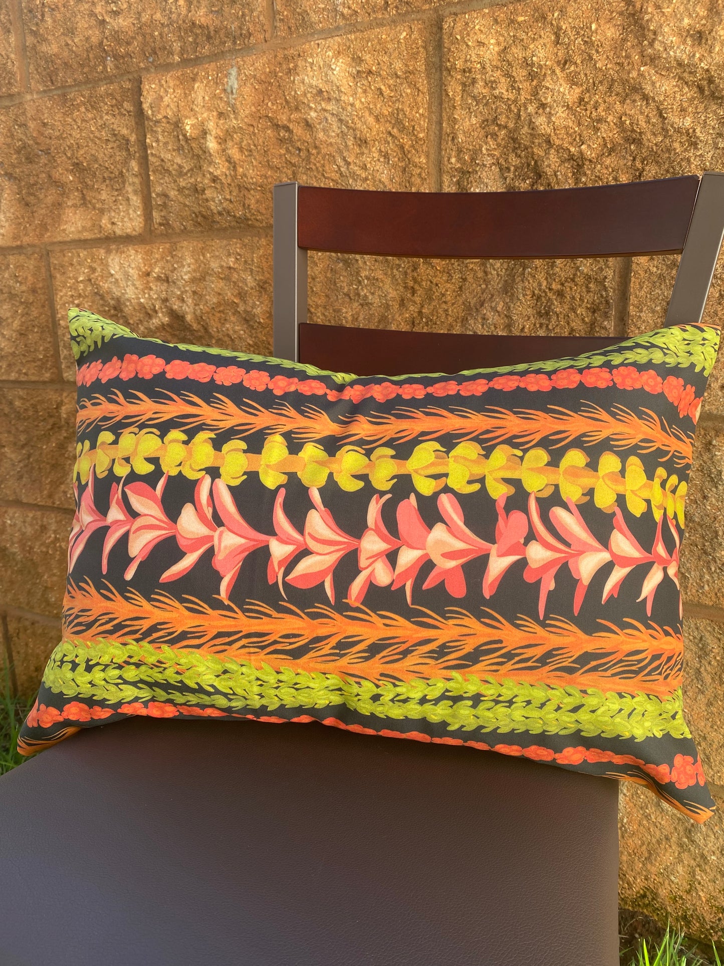 Lei on BLACK Keiki Pillowcase