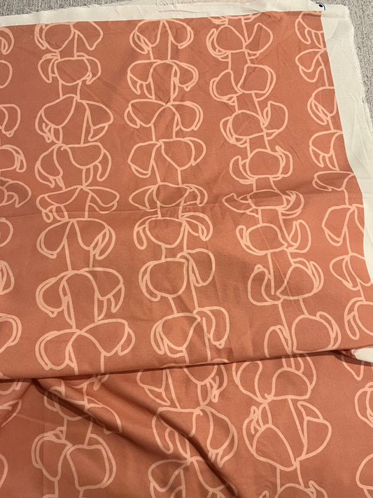 RAW FABRIC - Pink Puakenikeni Large 2yard