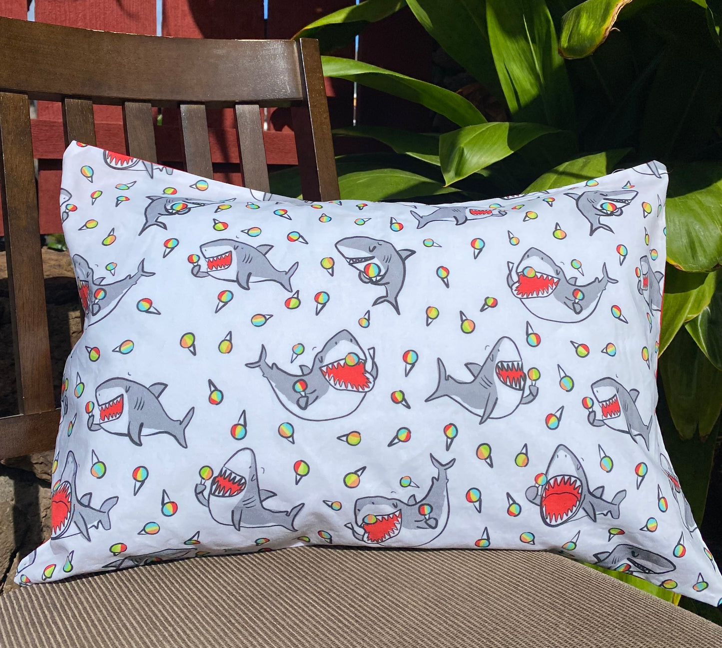 Shave Ice Shark Keiki Pillowcase
