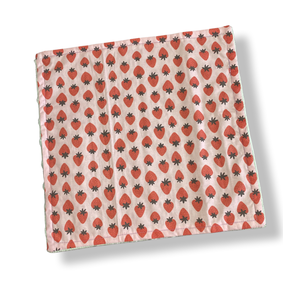 Strawberries GREEN Baby Lovey