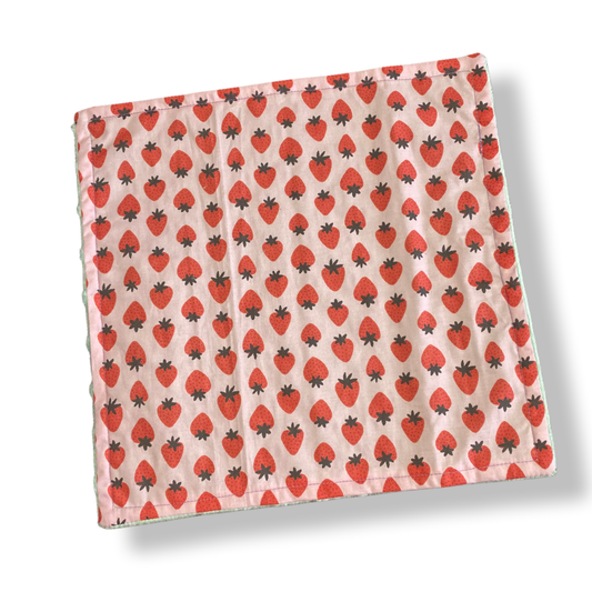 Strawberries GREEN Baby Lovey