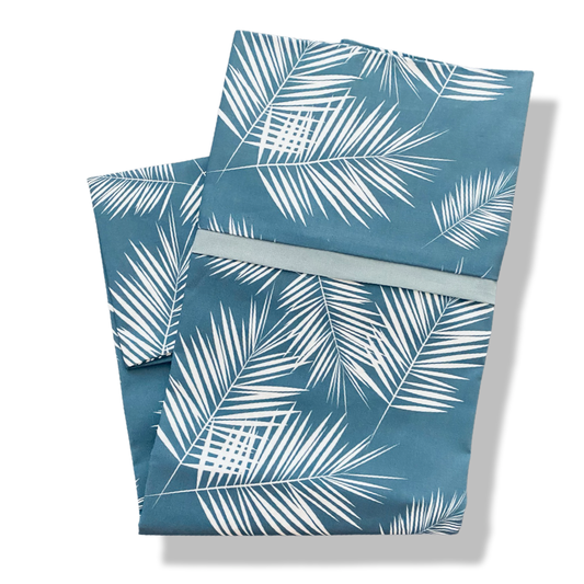 Palm Leaves BLUE Standard Pillowcase