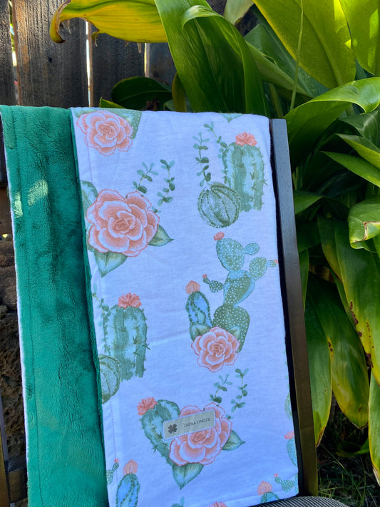 Cactus + Rose Minky Blanket