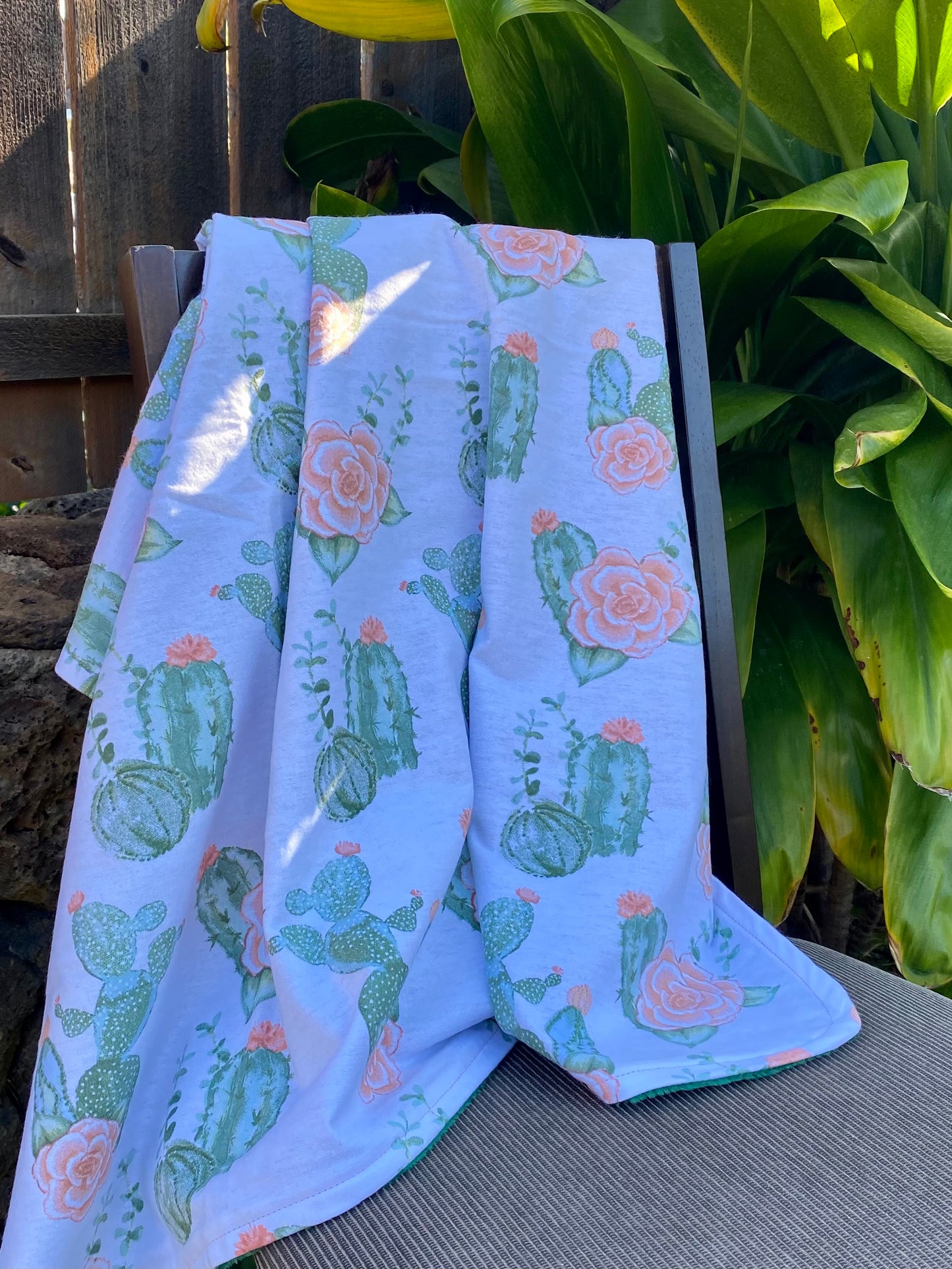 Cactus + Rose Minky Blanket