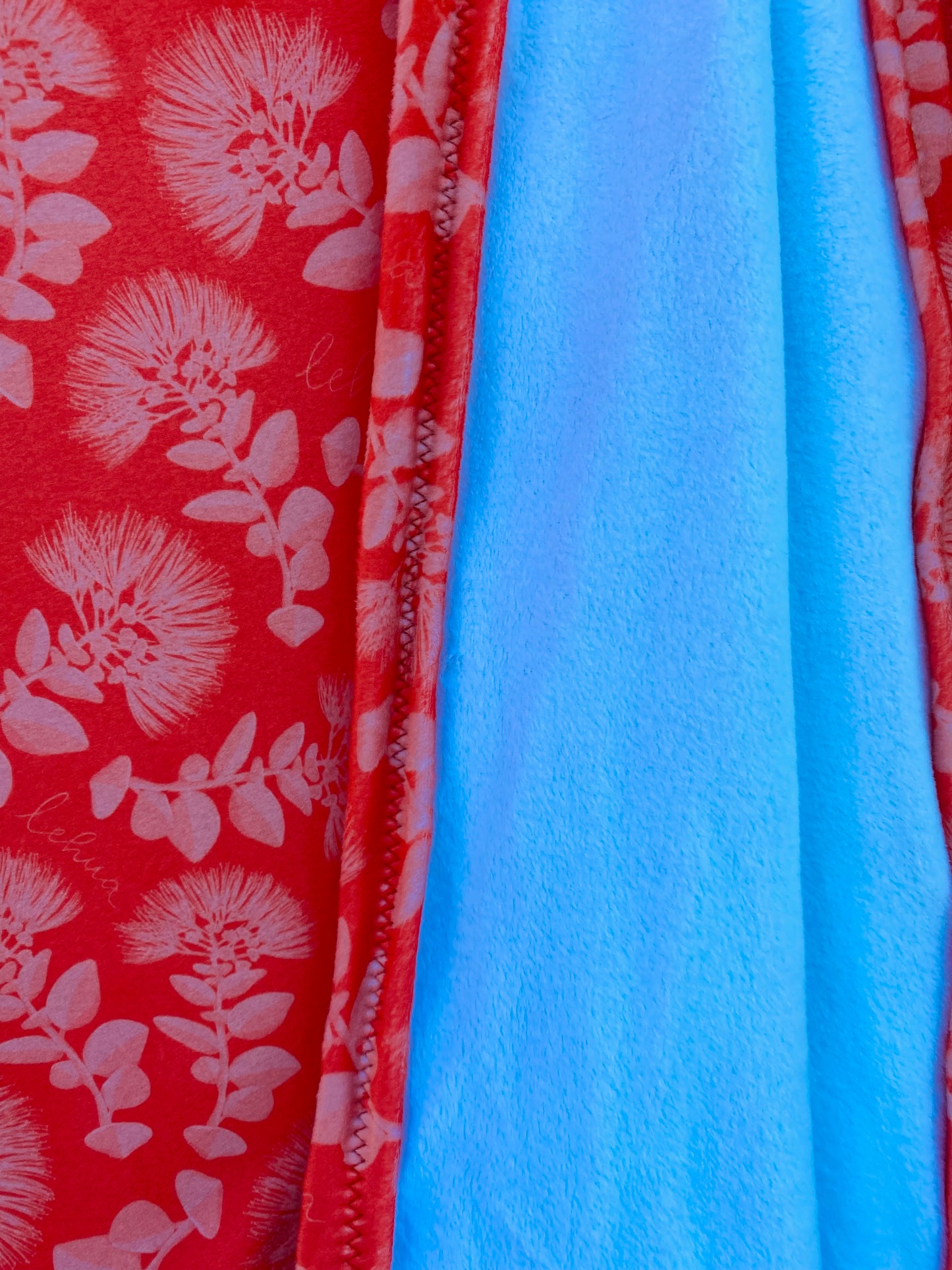 ʻŌhiʻa Lehua Double-Minky Blanket