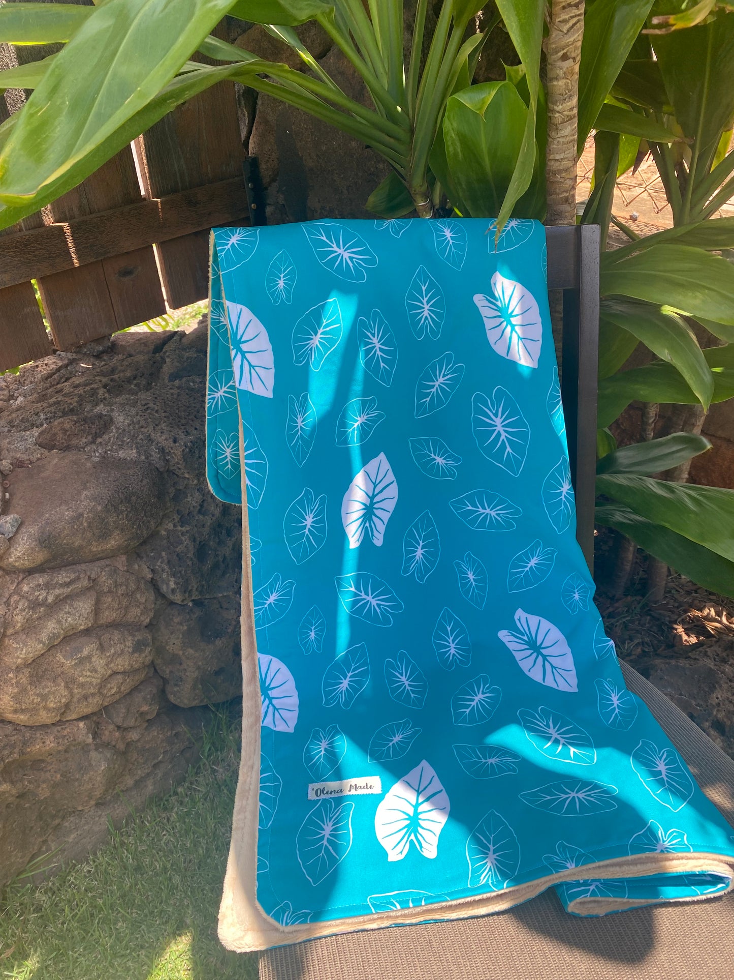 Kalo Leaf Minky Blanket