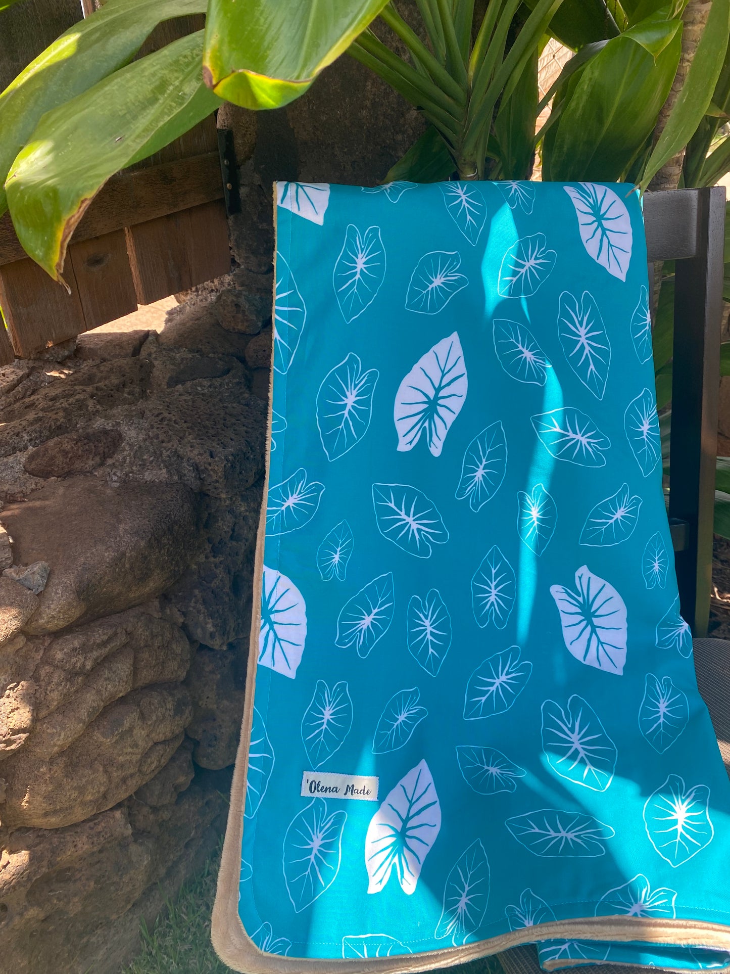 Kalo Leaf Minky Blanket