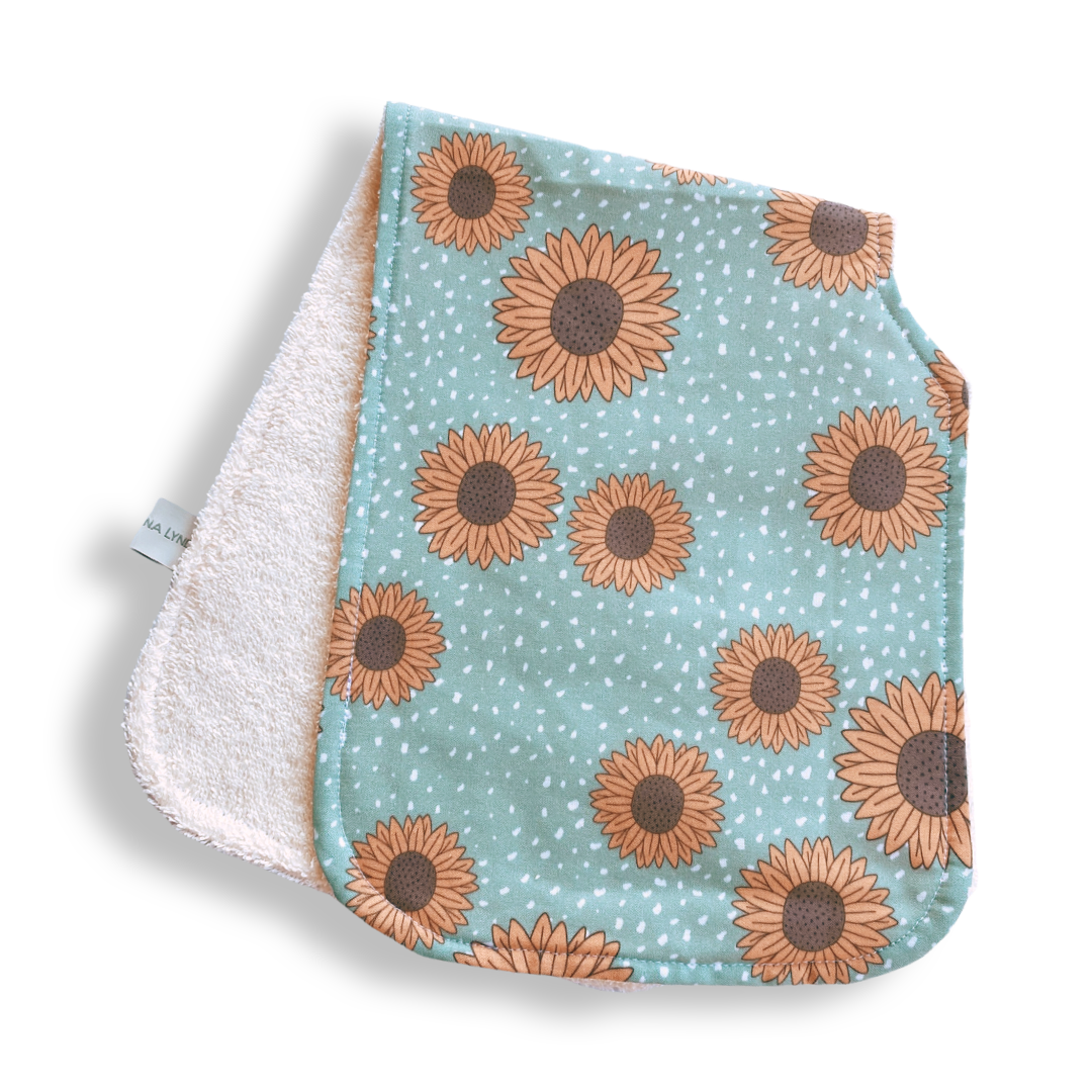 Sunflower Burp Cloth