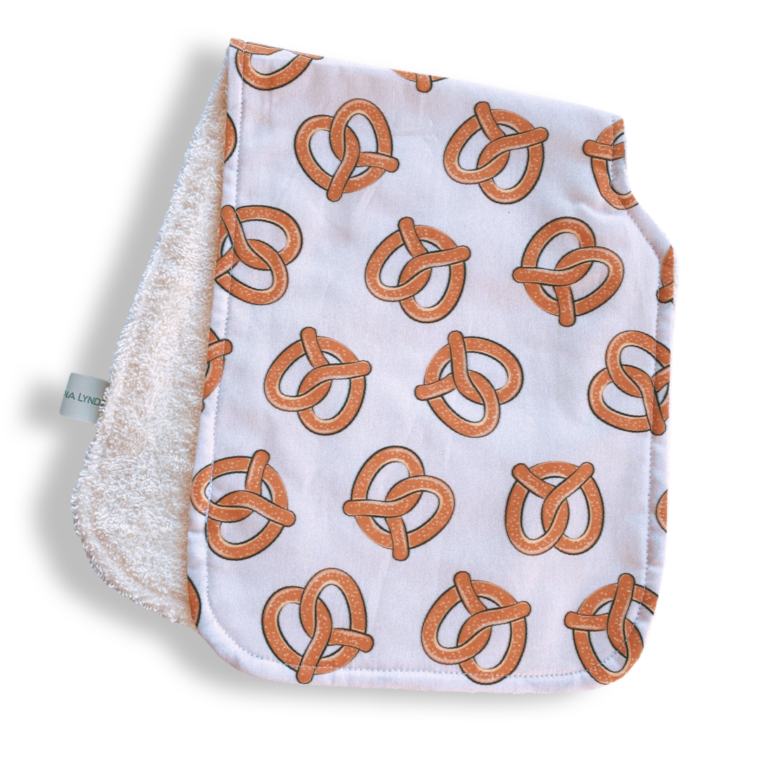 Pretzels Burp Cloth