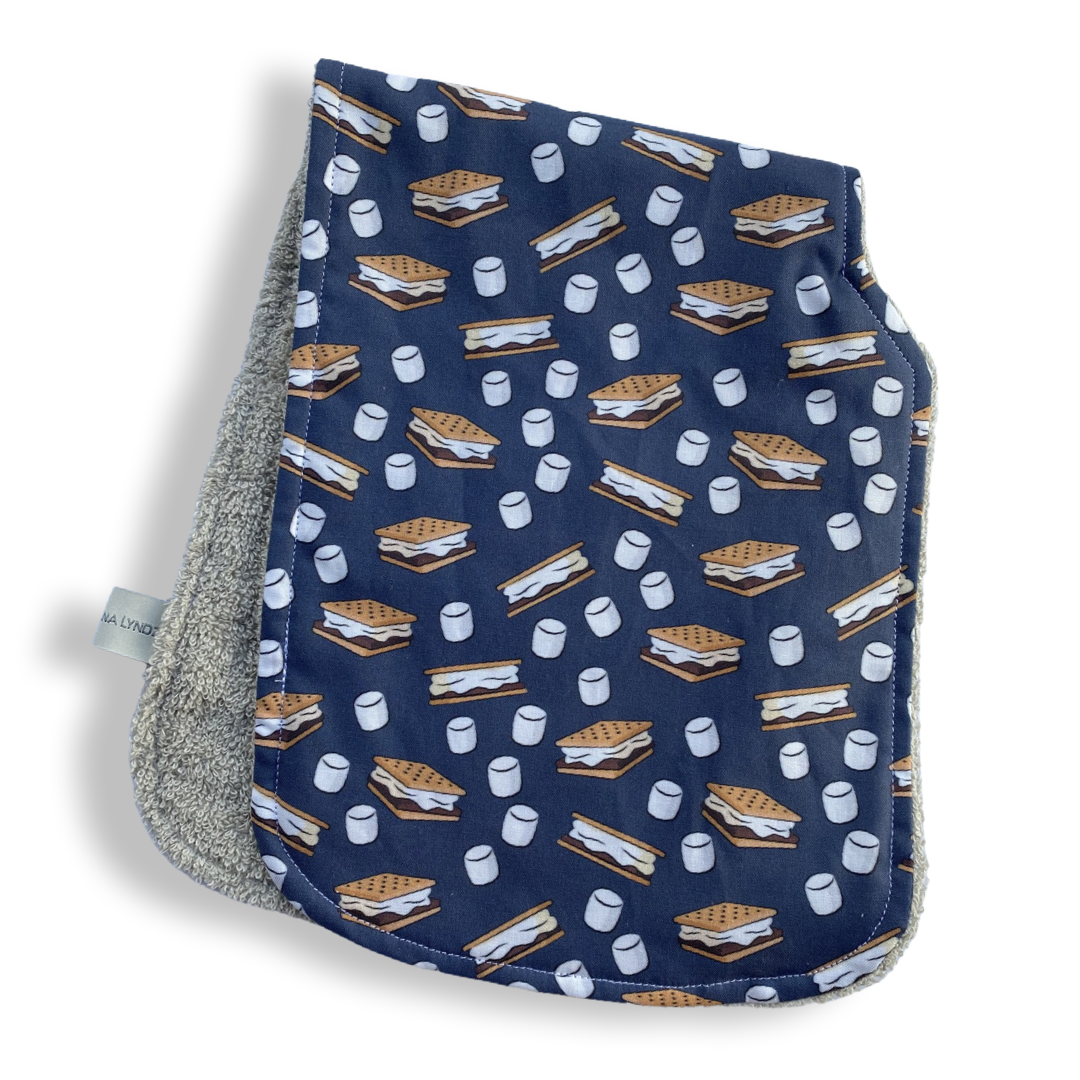 Smores NAVY Burp Cloth