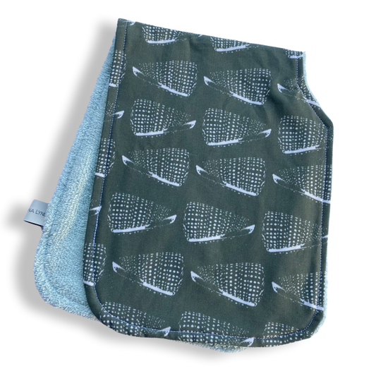 Cone Shells GREEN Burp Cloth