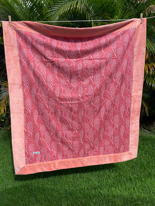 Pink Ginger Minky Blanket