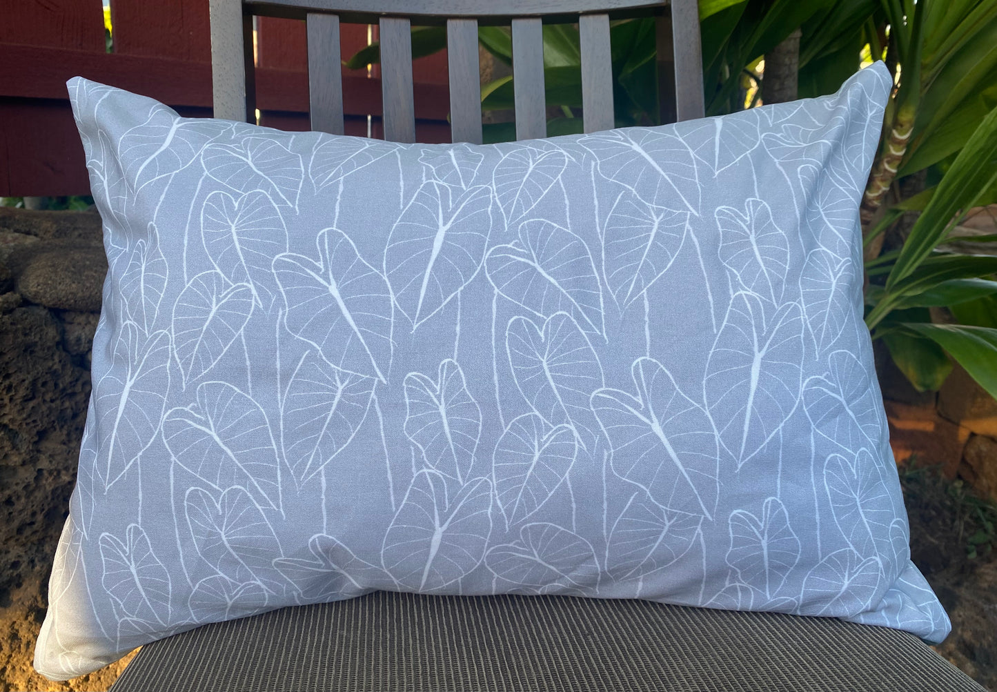 Kalo Leaf GRAY Keiki Pillowcase