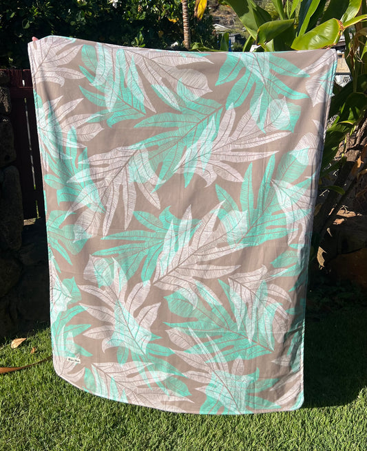 Gray Laua'e Keiki Minky Blanket