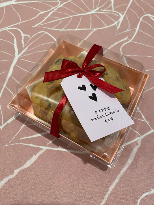 Half Dozen Chocolate Chip Cookies Valentine's Gift Box