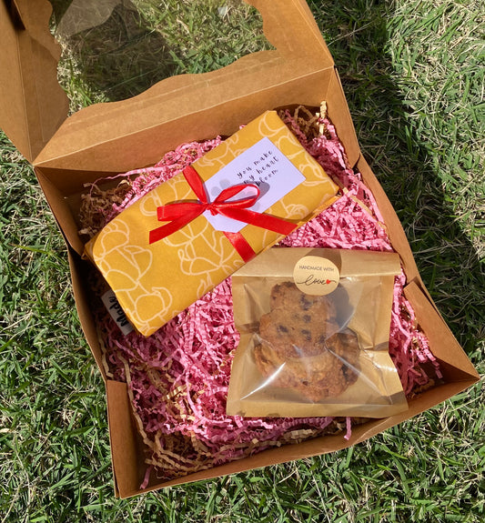 You Make My Heart Bloom Cookie Valentine's Gift Box - Mustard Puakenikeni