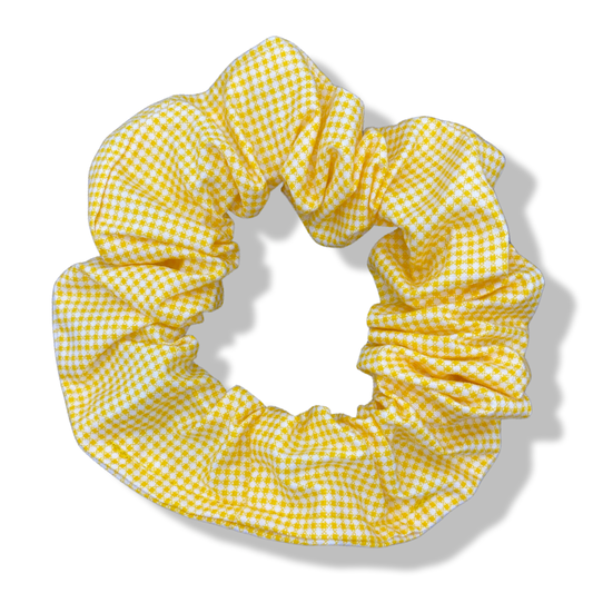 Yellow Plaid Scrunchie